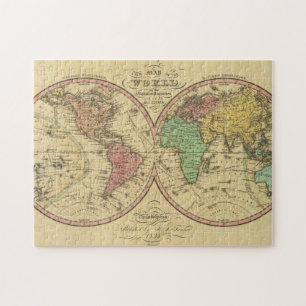 Map Of The World on the Globular Projection Jigsaw Puzzle