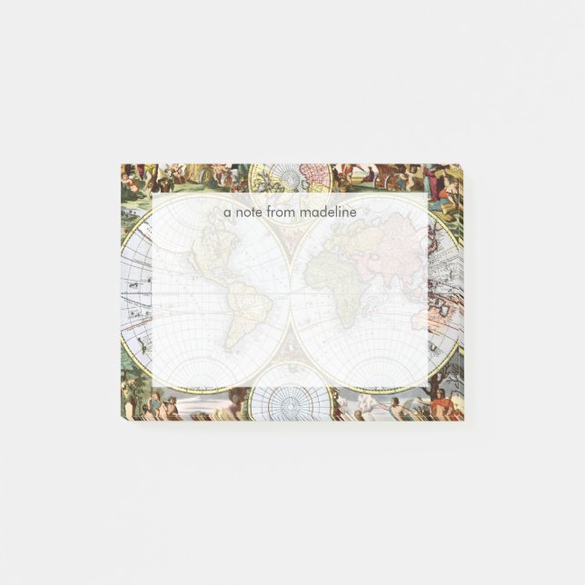 Map of the World Post-it Notes (Front)