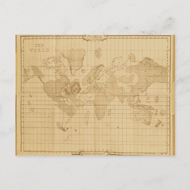 Map of the world postcard (Front)