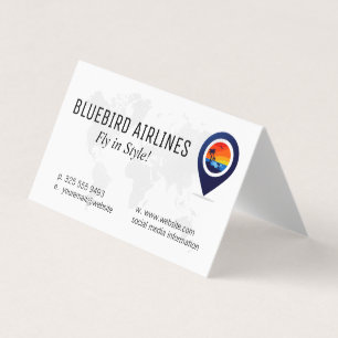 Map of the World Tropical Island Business Card