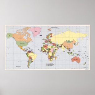 Map of The World with Countries (1987) Poster