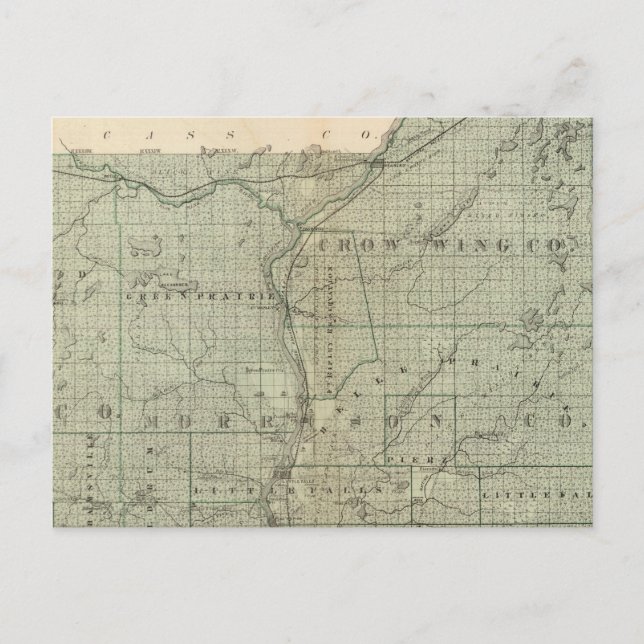 Map of Todd, Morrison, Minnesota Postcard (Front)