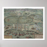 Map of Tunis, from 'Civitates Orbis Terrarum' by G