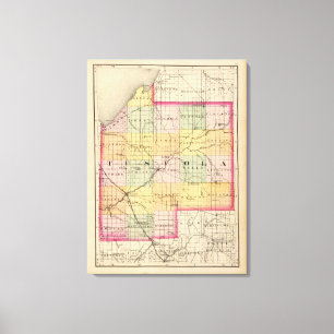 Map of Tuscola County, Michigan Canvas Print