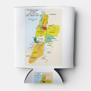 Map of Twelve Tribes of Israel from 1200 to 1050 Can Cooler