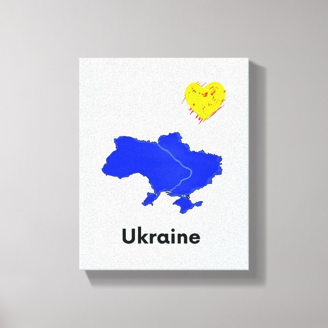 Map of Ukraine Canvas Print (Front)