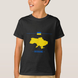 Map Of Ukraine Isolated With Flag And Name Of The T-Shirt