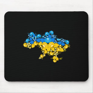 Map Of Ukraine With Flowers Ukrainian Power  Mouse Mat