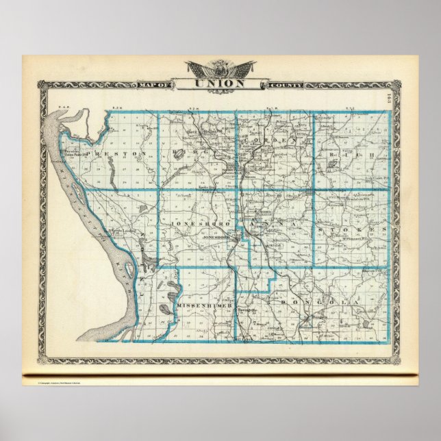 Map of Union County Poster (Front)