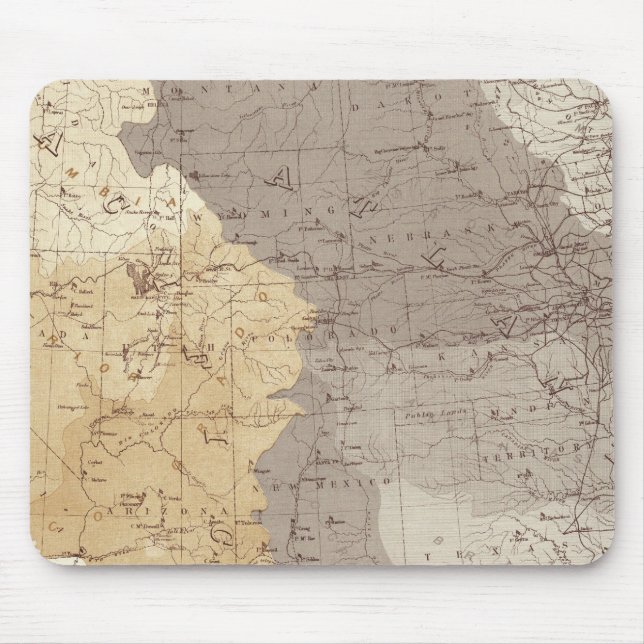 Map of US Drainage Areas Mouse Mat (Front)