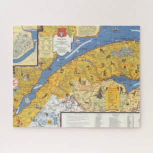 Map of Vacanes, Quebec, Gaspesie (Canada) Jigsaw Puzzle