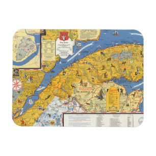 Map of Vacanes, Quebec, Gaspesie (Canada) Magnet