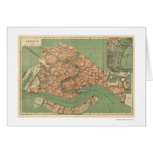 Map of Venice, Italy around 1886