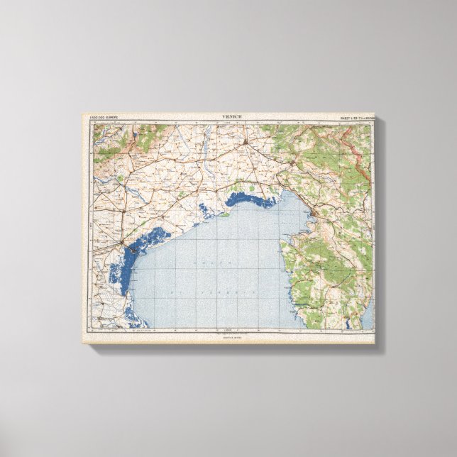 Map of Venice, Italy Canvas Print (Front)