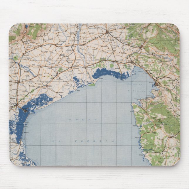 Map of Venice, Italy Mouse Mat (Front)