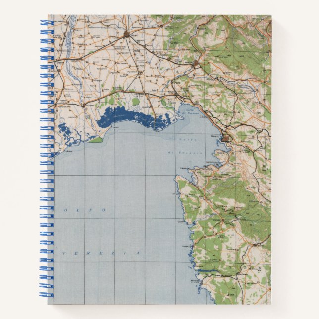 Map of Venice, Italy Notebook (Front)