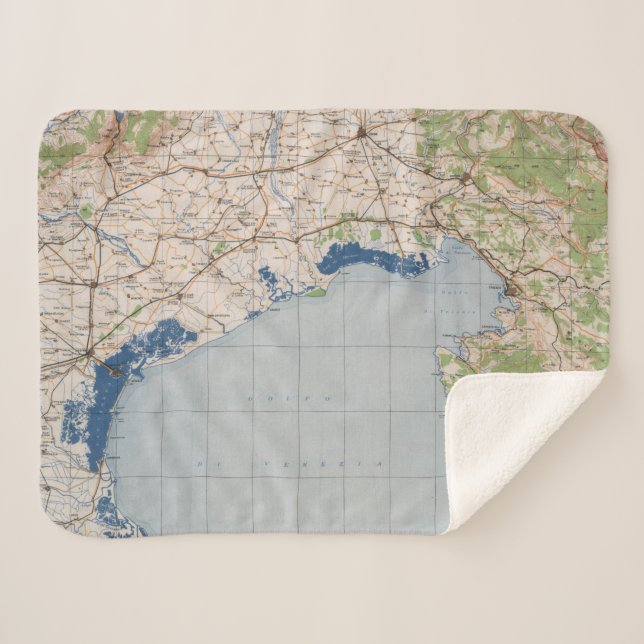 Map of Venice, Italy Sherpa Blanket (Front (Horizontal))
