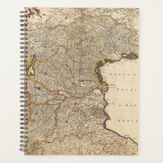 Map of Venice Region, Italy Planner (Front)