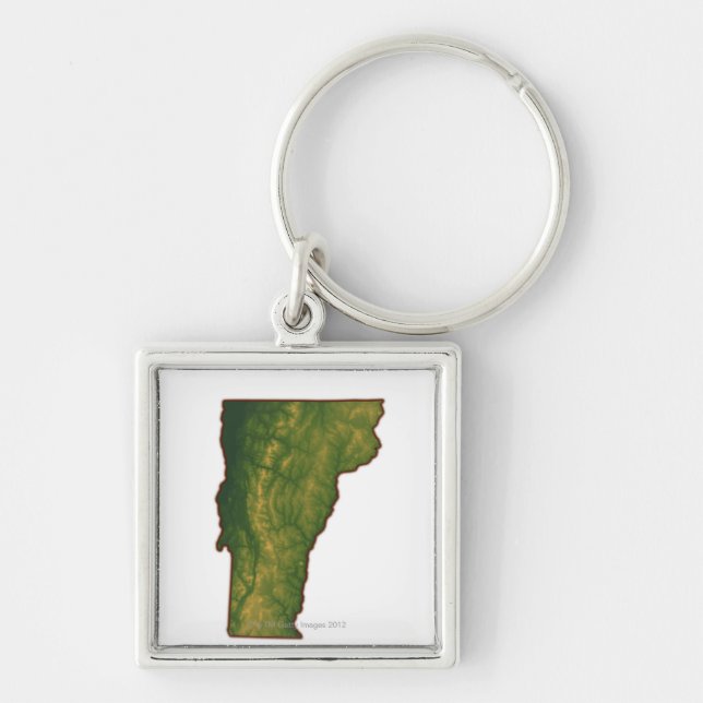 Map of Vermont Key Ring (Front)