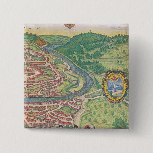 Map of Vienna 15 Cm Square Badge