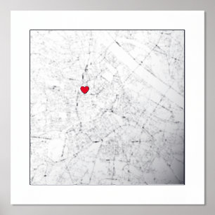 Map of Vienna, Austria Modern Elegant Classy Gift Foil Prints