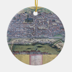 Map of Vienna, from 'Civitates Orbis Terrarum' by Ceramic Tree Decoration