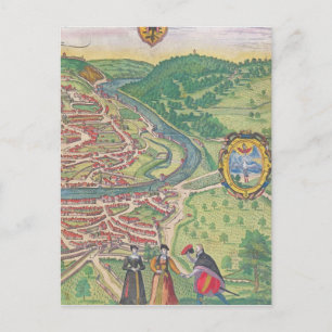 Map of Vienna Postcard