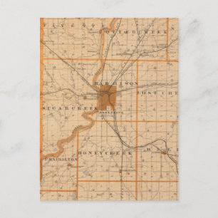 Map of Vigo County Postcard