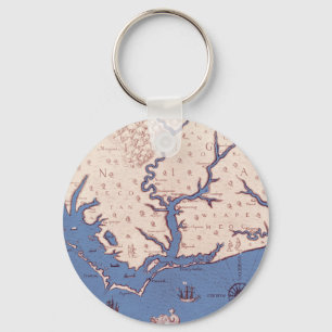 Map of Virginia Key Ring