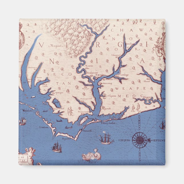 Map of Virginia Magnet (Front)