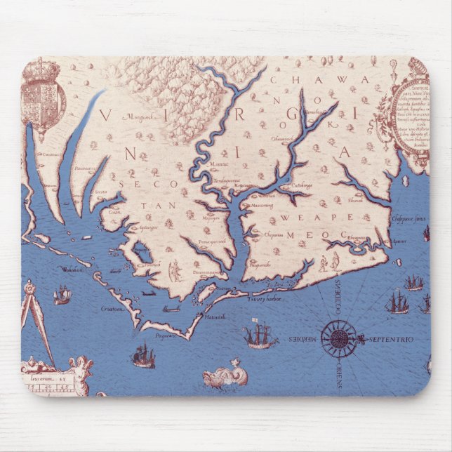 Map of Virginia Mouse Mat (Front)
