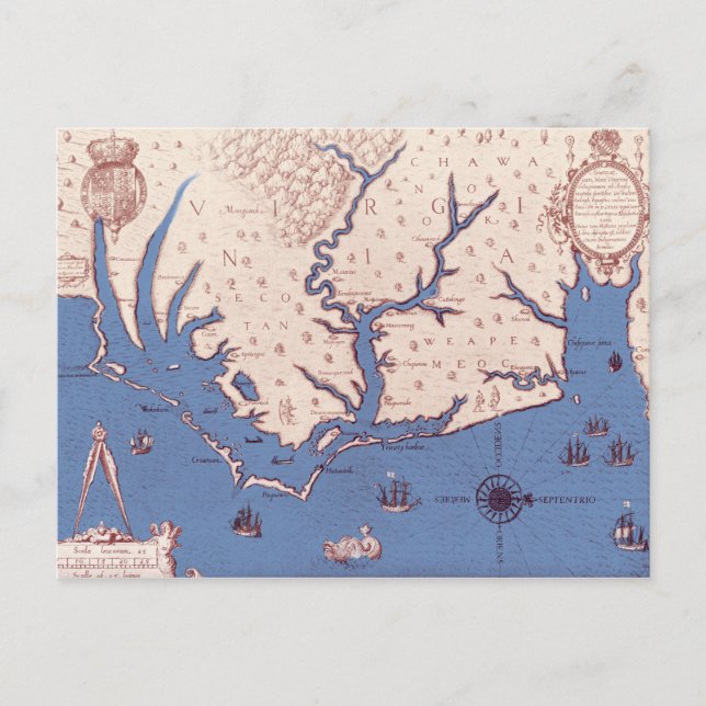 Map of Virginia Postcard (Front)