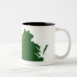 Map of Virginia Two-Tone Coffee Mug