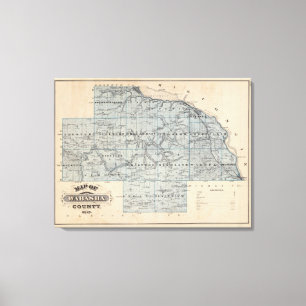 Map of Wabasha County, Minnesota Canvas Print