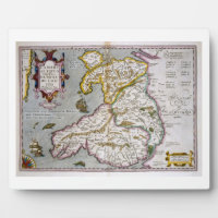 Map of Wales, published c.1630 (hand-coloured engr