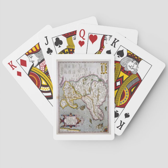 Map of Wales, published c.1630 (hand-coloured engr Playing Cards (Back)