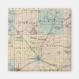 Map of Walworth County, State of Wisconsin Magnet