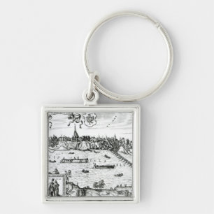 Map of Warsaw, from 'Civitates Orbis Terrarum' by Key Ring