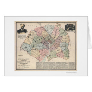 Map of Washington DC Suburbs by Clements 1891