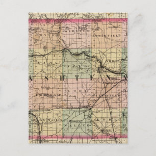 Map of Washtenaw County, Michigan Postcard