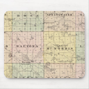 Map of Waushara County, Necedah and Wautoma Mouse Mat