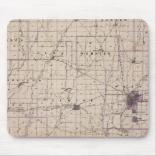 Map of Wayne County 2 Mouse Mat