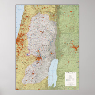 Map of West Bank and Vicinity (Sept. 1984) Poster