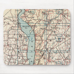 Map of Westchester County, New York Mouse Mat