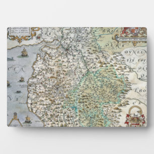 Map of Westmorland and Cumberland 1576 Plaque