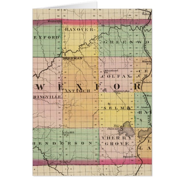 Map of Wexford County, Michigan (Front)