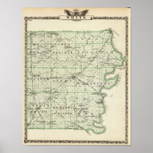 Map of White County Poster