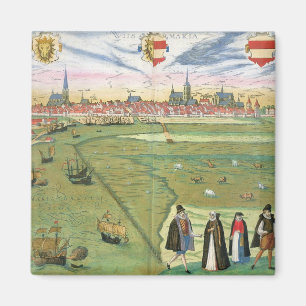 Map of Wilnis, from 'Civitates Orbis Terrarum' by Magnet