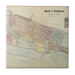 Map of Winona, Minnesota Tile