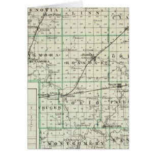 Map of Woodford County, El Paso and Metamora